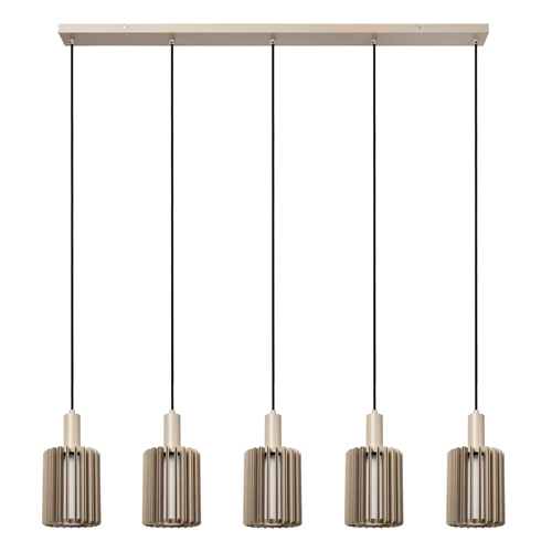 Lucide LAMBRES - Suspension - 5xE27 - Taupe - éteint
